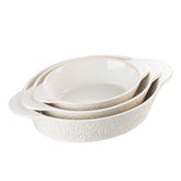 Dafuceramic 3-piece casserole set in an oven-ready nesting design.