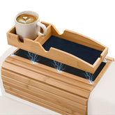 Daily Favorites Bamboo Armrest Tray with 3-in-1 magnetic design for easy snacking