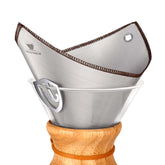 Dailybrew stainless steel filter with hanging ears attaches securely to the carafe for quick setup