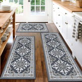 DailyCuddles kitchen rug 20x32 grey with non-slip backing for safer footing.