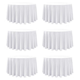Dailyset white round tablecloth 120in front view for elegant events