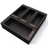 DALSHABET bamboo storage bag organizer with four compartments for tidy kitchen drawers