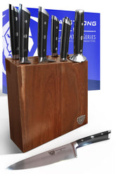 Dalstrong Gladiator 8-piece block knife set organizes your kitchen with luxury quality.