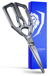 Dalstrong kitchen scissors cutting poultry for efficient meal prep.