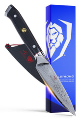 Dalstrong paring knife 3.5-inch Damascus blade, precise edge for delicate prep
