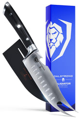 Dalstrong Gladiator Pitmaster knife overall shot showing balanced grip for grilling