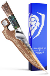 Dalstrong Valhalla fillet knife with flexible blade for precise filleting.