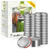 Dalzom regular-mouth lids pack for reliable home canning.
