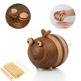 Damuzhi Bee Toothpick Holder Dispenser front view for elegant table décor.