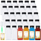 DANALLAN 30-pack 8oz clear bottles with leak-proof caps for on-the-go beverages