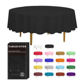 D&Z 84-inch round black tablecloth pack for quick party setup and cleanup
