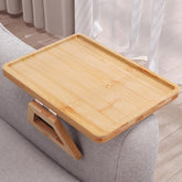 Danfoxer couch arm tray clip-on offers secure support for drinks and snacks.