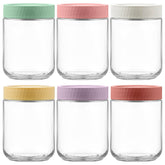Danmu 16oz glass overnight oats container with lids for fresh meal prep.