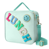 Dark Swan lunch bag with a smiley face design for a cheerful daily vibe