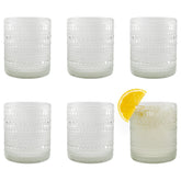 Darware Hobnail Drinking Glasses 6-pack clear, ideal for cocktails and everyday beverages