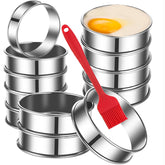 Datanya English muffin ring 3.15 inch for perfectly round muffins and sandwiches