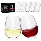 Datttcc 16oz stemless wine glass for effortless swirling and enhanced aromatics
