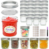 Datttcc 6 oz mason jar with lid for spill-free pouring of spices and sauces.