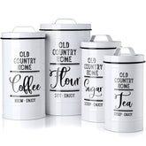 DAYYET canisters set on a kitchen counter adding rustic charm while keeping ingredients fresh