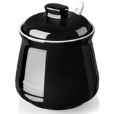 DAYYET sugar bowl with lid shows the 12 oz capacity for sugar and condiments.