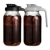 DAZHICN 2-pack 64 oz glass pitcher with lid for cold beverages.