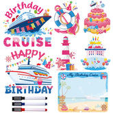 Dazoratix birthday cruise magnets cake design on a cabin door for festive vibe.