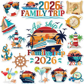 Dazoratix retro cruise magnet with cruise ship pattern for door decor and seaside vibes.