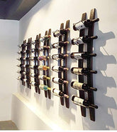 DCIGNA wall-mounted wine rack with barrel-stave design for organized six-bottle display.