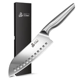 DDF iohEF kitchen knife blade close-up shows a sharp edge for precise slicing.
