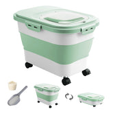 DDMOMMY rice storage container with wheels for easy movement