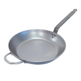 De Buyer Mineral B carbon steel fry pan with 12.25 inch diameter for even searing