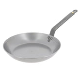 de Buyer MINERAL B carbon steel fry pan top view ideal for searing and sautéing