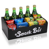 DEAYOU snack organizer on countertop with seven compartments for quick access.