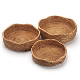 DECRAFTS rattan bread basket large, handwoven, ideal for breads and snacks on counters