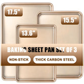 Deedro baking sheet 9x13 inch with durable finish for even browning