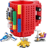 DEEXITO Build-on Brick Mug with blocks sparks imaginative play during drinks.