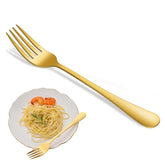 Dehov 16-piece gold dinner forks set, durable for daily use and formal occasions.