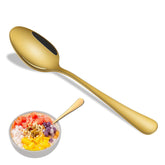 Dehov 16-piece gold soup spoon set with a gleaming finish for everyday dining