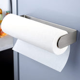 DELITON magnetic paper towel holder with full-back magnet for secure fridge mounting.
