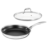 DELUXE 12-inch fry pan top view showing wide surface for versatile meals