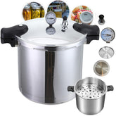 Denali The Tanker 23qt canner shows induction compatibility for family-size preservation.