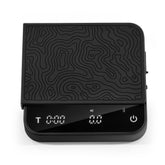 DeNestora mini coffee scale front view highlights compact design and precise 0.1g measurement for espresso and pour over.
