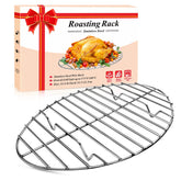 Depango oval turkey roasting rack top view shows non-stick surface for easy release.