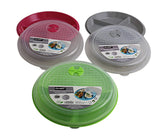 Dependable Essentials divided plate with green lid ideal for quick meal prep
