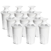 DESENRUIS water filter cartridge for Brita-compatible pitchers reduces chlorine taste.