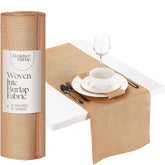 Designer Burlap table runner density weave delivers a solid, refined dining look.