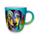 DesirableSip Dachshund Blue Mug with 18 oz capacity for generous daily coffees.