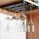 DESONAUT wine glass holder under-cabinet black with punch-free installation