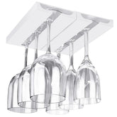 DESONAUT wine glass holder under shelf white keeps stemware organized and accessible.