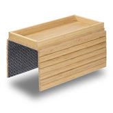 DETER Couch Tray with spacious storage box keeps sofa essentials organized.